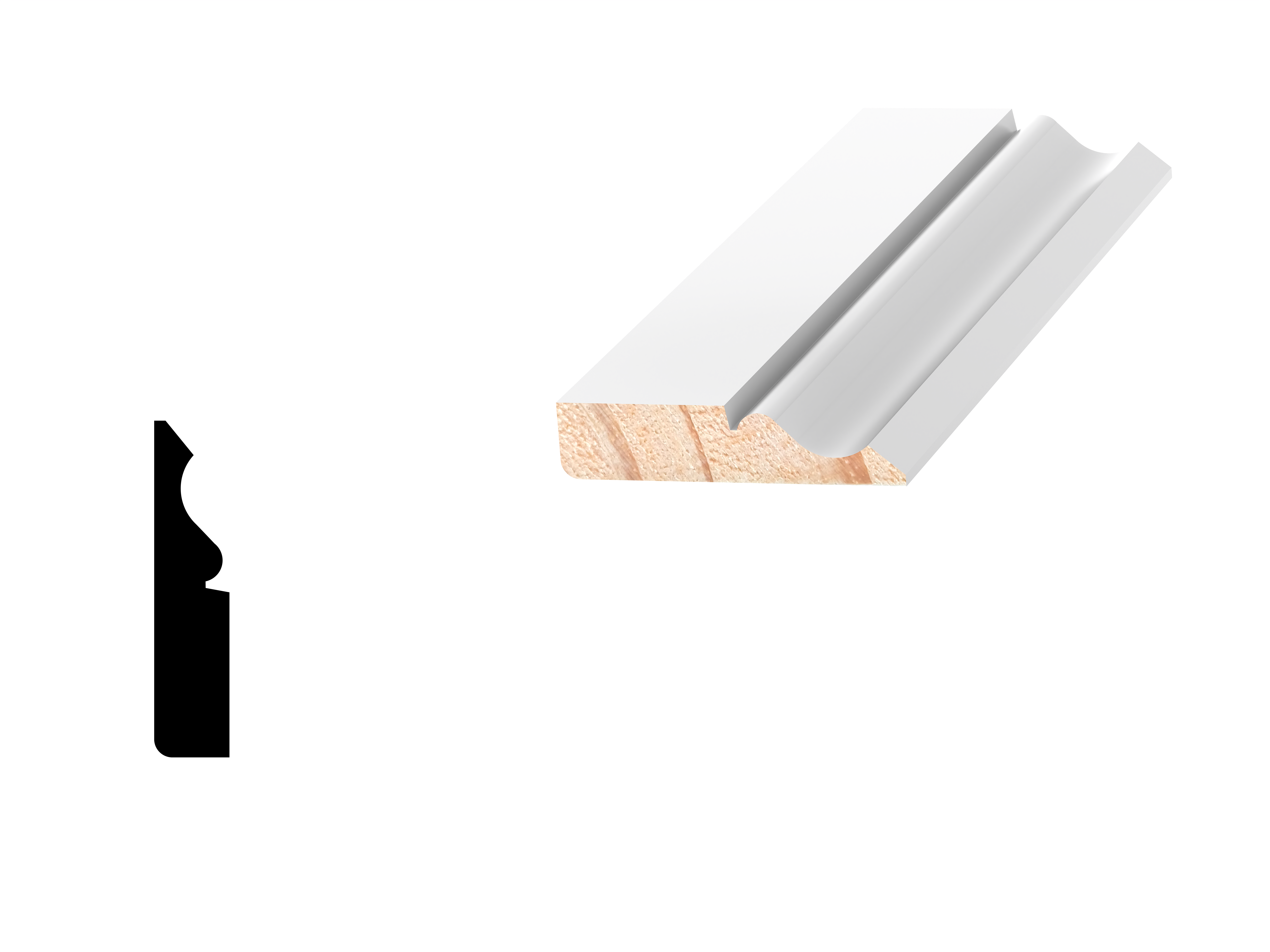 DL801 Ogee Pencil Round Skirting Board