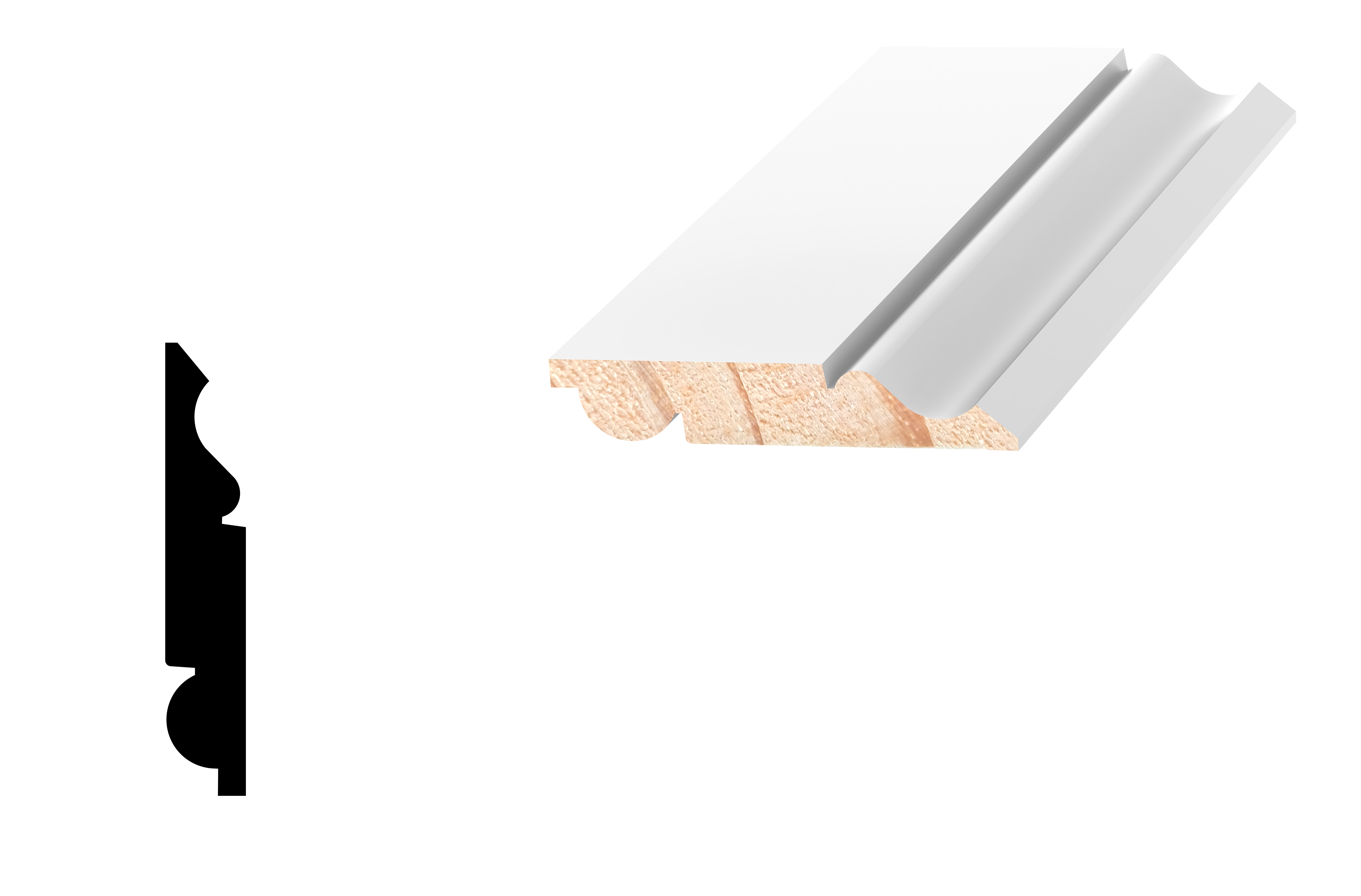 DL802 Torus Ogee Skirting Board