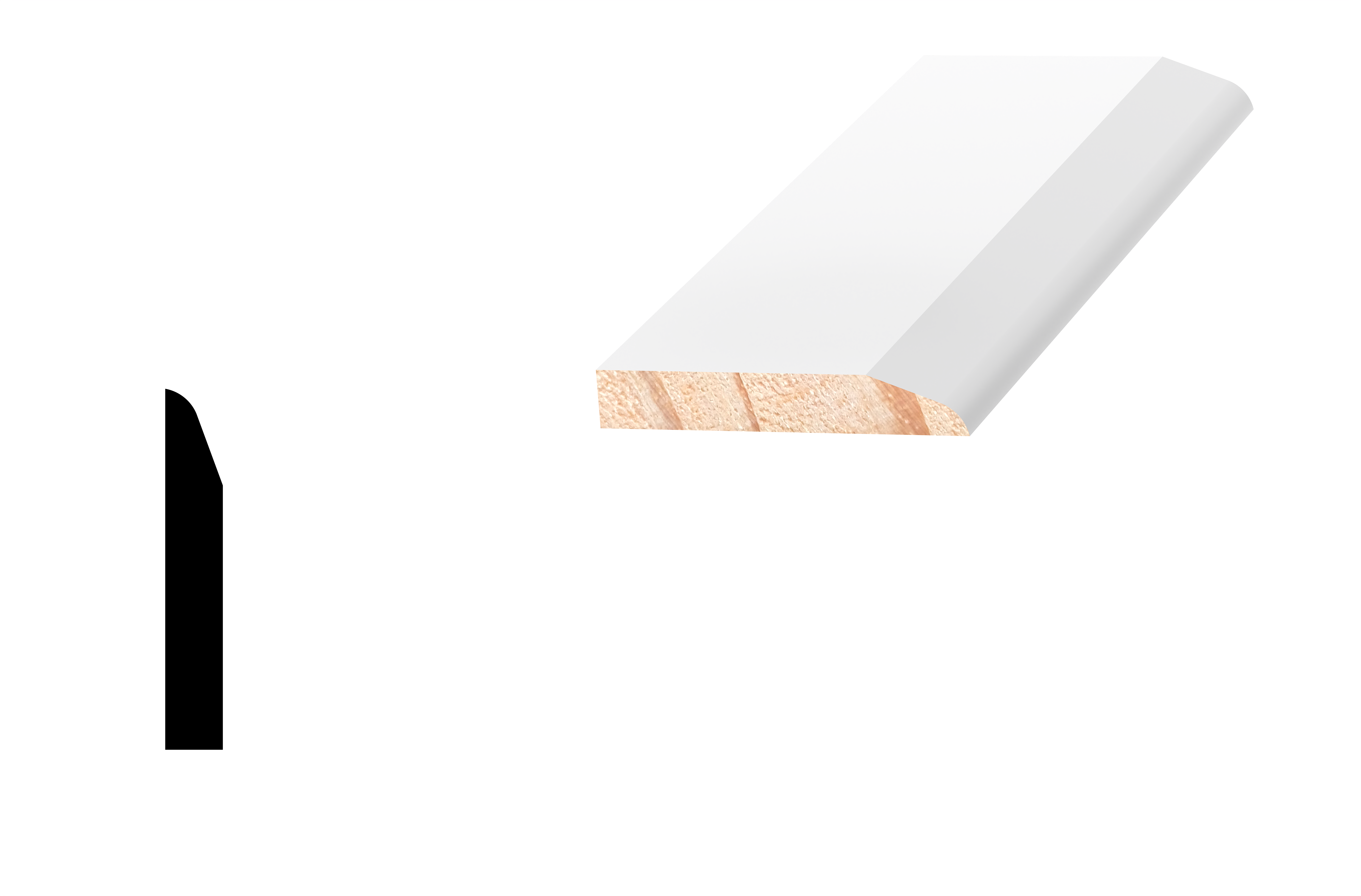 DL808 Chamfered&Rounded Skirting Board
